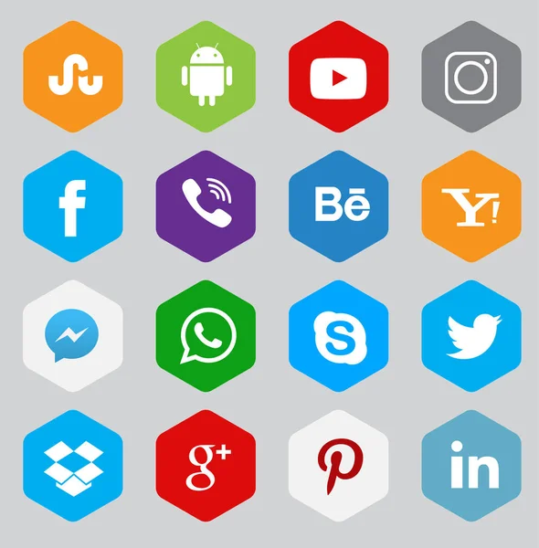 Colección Iconos Redes Sociales — Vector de stock