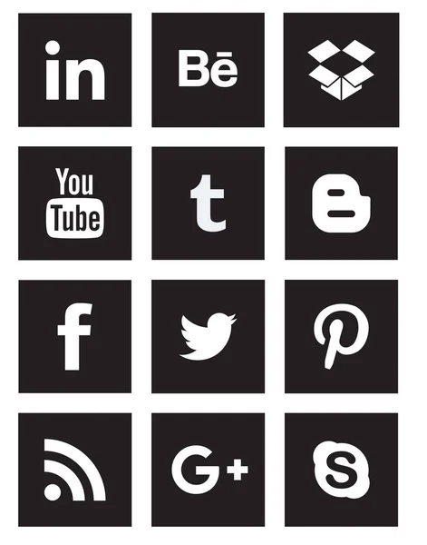 Social Media Icon Collection — Stock Vector