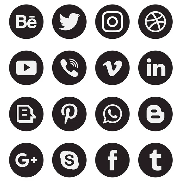 Colección Iconos Redes Sociales — Vector de stock