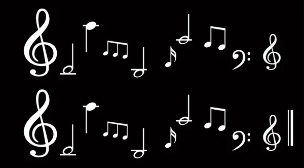 Müzik Not ile farklı müzik simgeleri