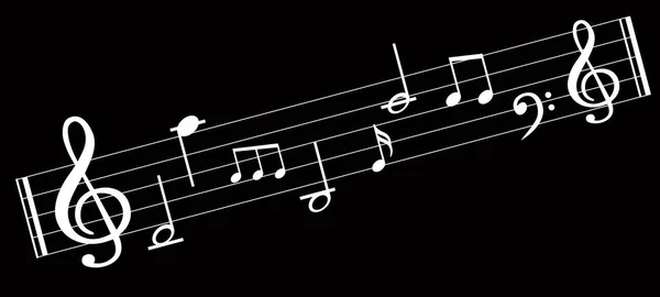 Nota Musical Com Diferentes Símbolos Musicais —  Vetores de Stock