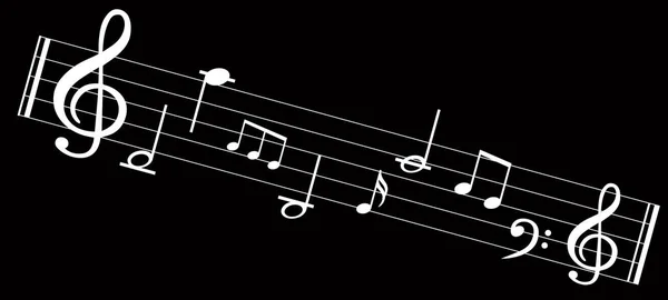 Μουσική Σημείωση Διαφορετικά Μουσικά Σύμβολα — Διανυσματικό Αρχείο