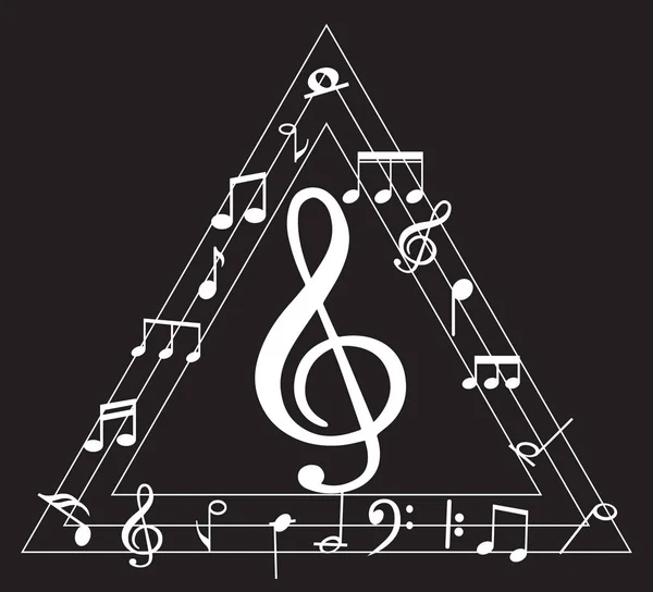 Note Musicale Avec Différents Symboles Musicaux — Image vectorielle