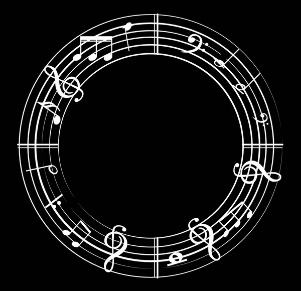 Музыкальная Нота Разной Музыкой — стоковый вектор