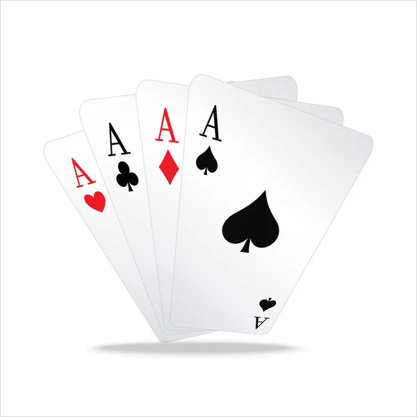 Poker Karten Mit Casino Spielen — Stockvektor