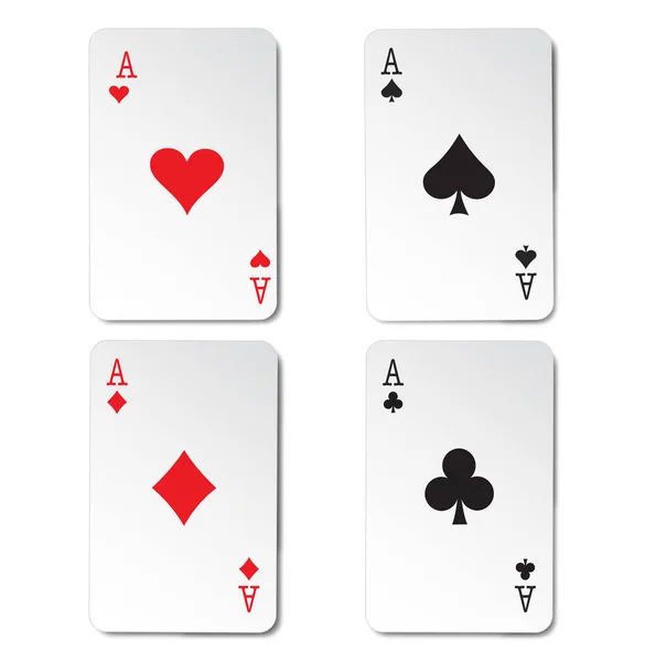 Poker Jugando Las Cartas Con Juegos Casino — Vector de stock