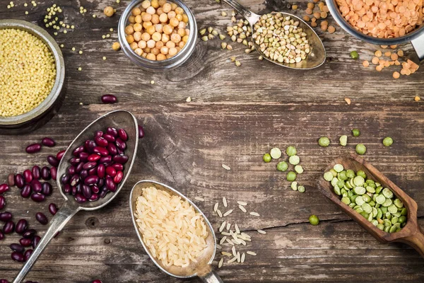 Doğal tahıl ve fasulye