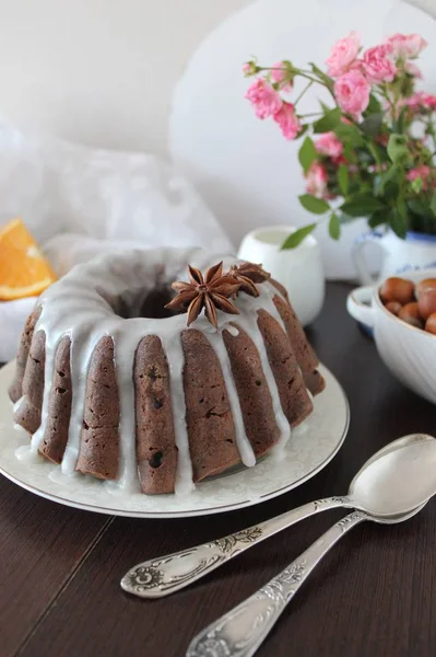 Choklad cupcake med apelsin — Stockfoto