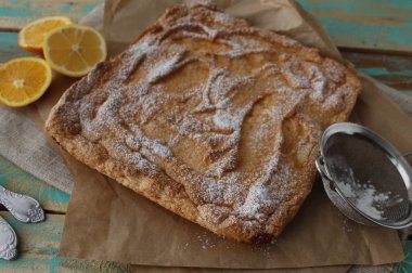 Erik turtası. Süzme peynir, sağlıklı Eating.Copy Cheesecake.Concept space.selective odak ile kek. 