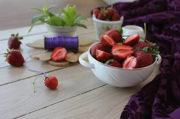 Fresas para el desayuno — Foto de Stock