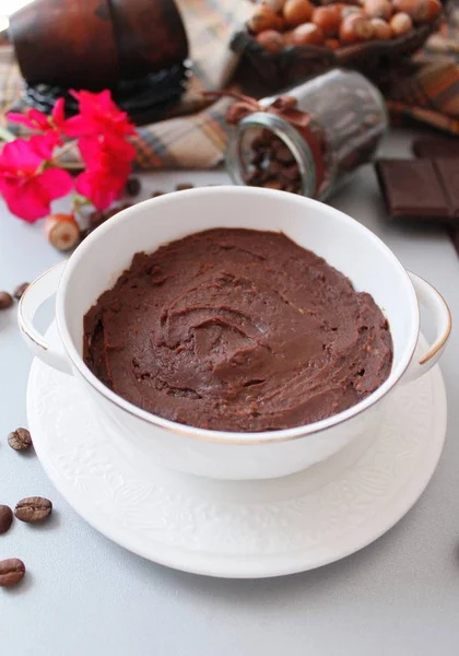 Choklad hummus, efterrätt — Stockfoto