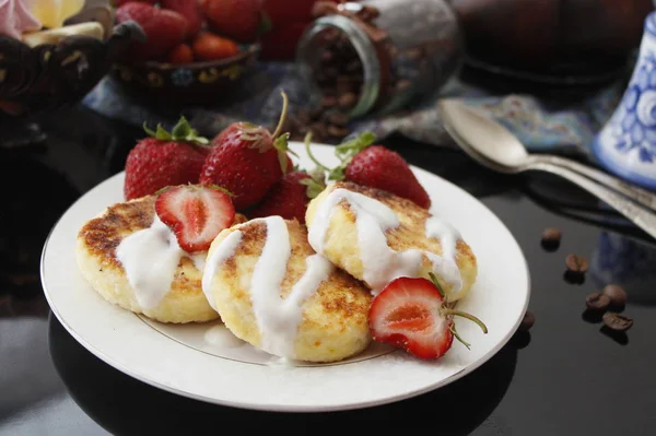 Frittelle di ricotta gustose fatte in casa — Foto Stock