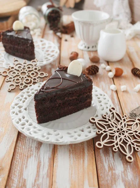 Gâteau de Noël chocolat — Photo