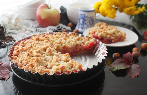 Яблочный безглютеновый пирог — стоковое фото