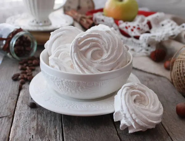 Apple Marshmallows Μαγειρεμένα Στο Σπίτι — Φωτογραφία Αρχείου