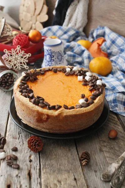 coffee beans pumpkin cheesecake