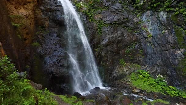 Cascada Cáucaso Georgia, cámara lenta — Vídeo de stock