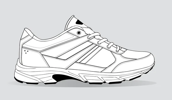 Stylischer Turnschuh für das Training — Stockvektor