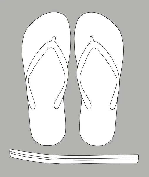 Nyaman Flip Flops - Stok Vektor