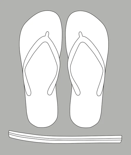 Comfortabele Flip Flops — Stockvector