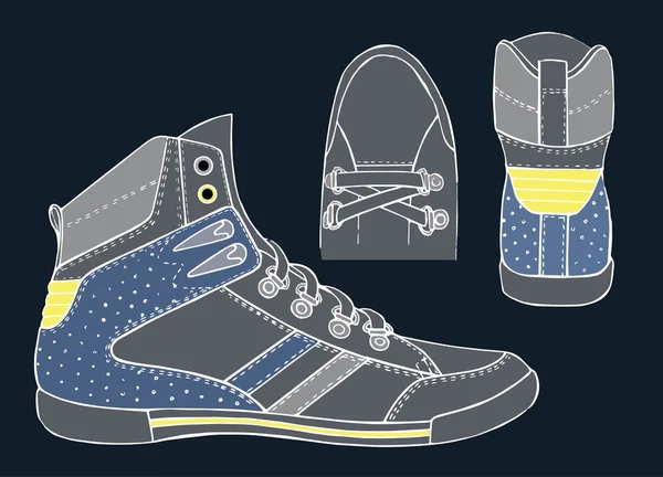 Стильные кроссовки для бега — стоковый вектор