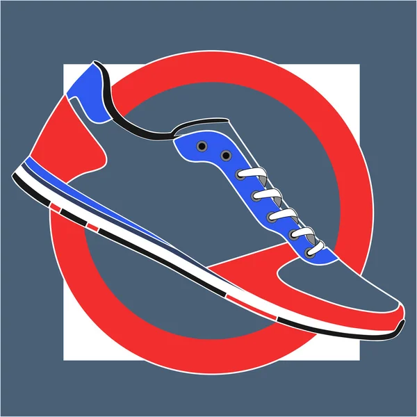 Stijlvolle sneaker voor training — Stockvector