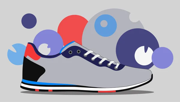 Stijlvolle sneaker voor hardlopen — Stockvector