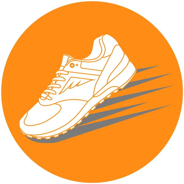 Stijlvolle sneaker voor hardlopen — Stockvector
