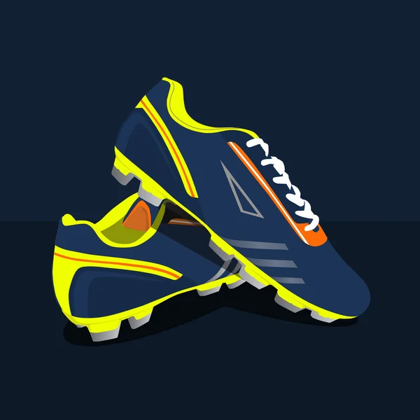 Κομψά πάνινα παπούτσια για ποδόσφαιρο — Διανυσματικό Αρχείο