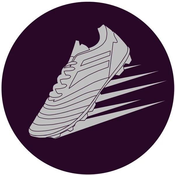 Snygg sneaker för fotboll — Stock vektor
