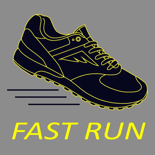 Zapatilla elegante para correr — Vector de stock