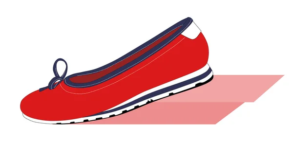 Comoda scarpa ballerine — Vettoriale Stock