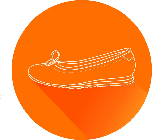 Comoda scarpa ballerine — Vettoriale Stock