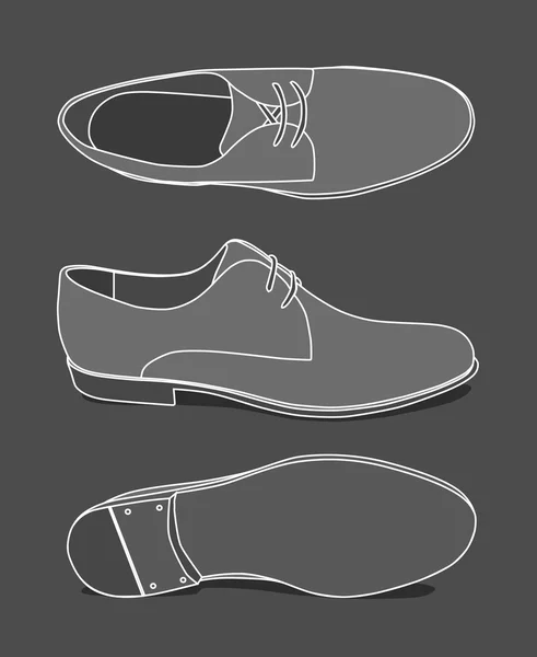 Zapatos gibson clásicos — Vector de stock