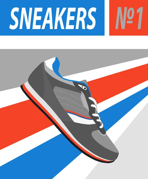 Sneaker elegante per correre — Vettoriale Stock