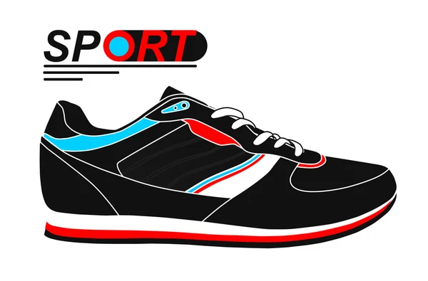 Stijlvolle sneaker voor hardlopen — Stockvector