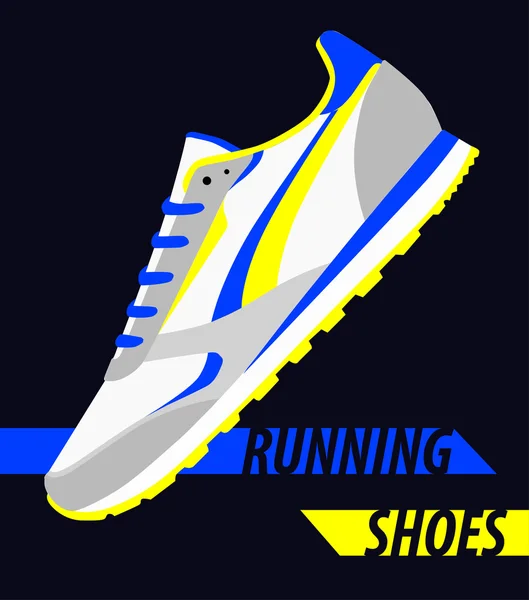 Zapatilla elegante para correr — Vector de stock