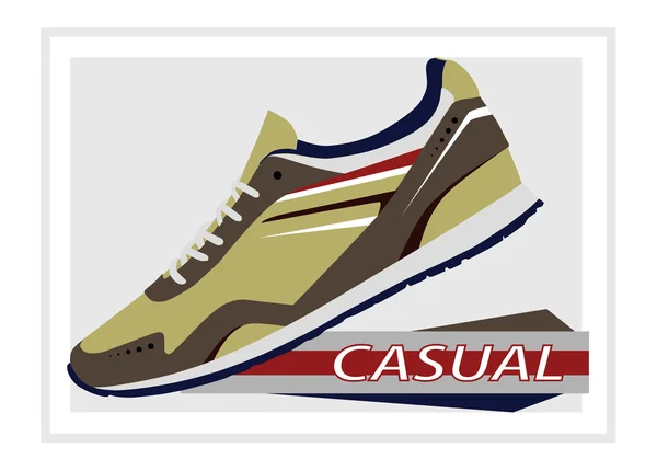 Stijlvolle Casual sneaker — Stockvector
