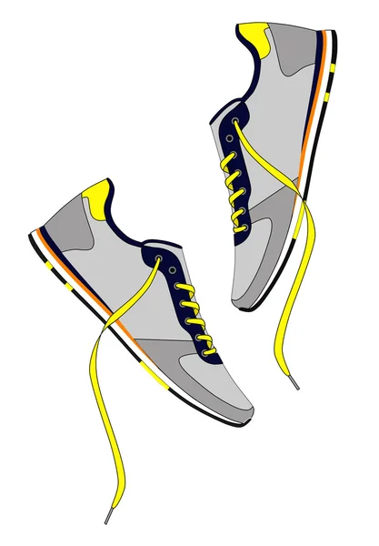 Elegantes zapatillas de deporte para entrenamiento — Vector de stock