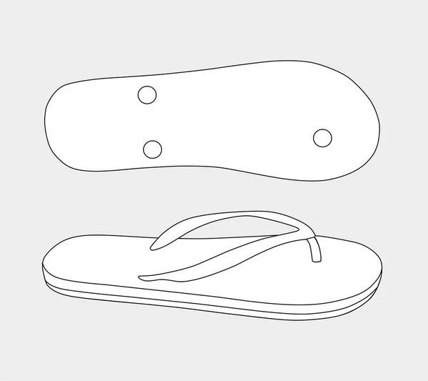 Nyaman Flip Flops - Stok Vektor