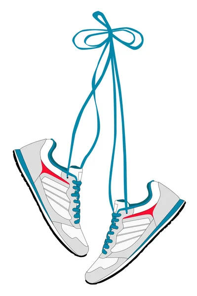 Elegantes zapatillas de deporte para entrenamiento — Vector de stock