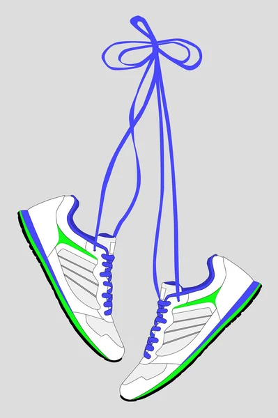 培训的时尚运动鞋 — 图库矢量图片