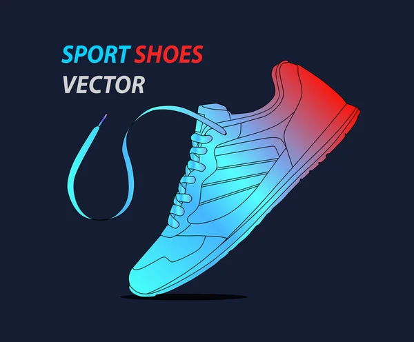 Stijlvolle sneaker voor hardlopen — Stockvector
