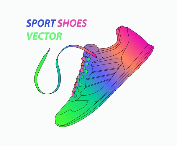 Stijlvolle sneaker voor hardlopen — Stockvector