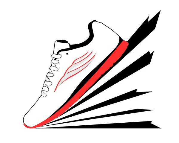 Snygg sneaker för löpning — Stock vektor