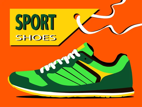 Çalıştırmak için şık spor ayakkabı — Stok Vektör