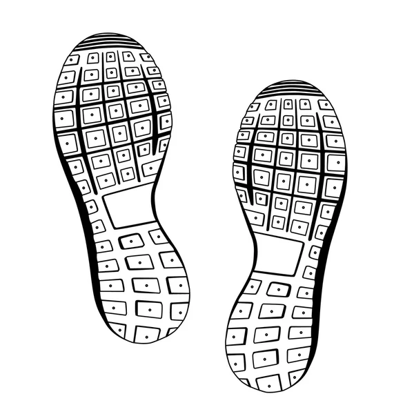 Semelles de bottes d'hiver — Image vectorielle