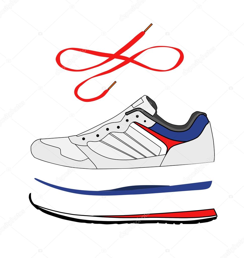 parts of stylish sneaker for running
