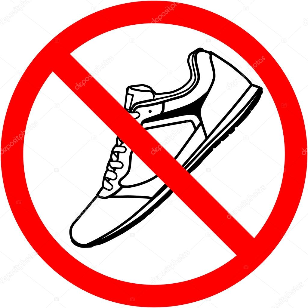 Prohibited information information with sneaker