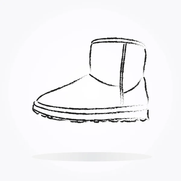 Mode ugg boot — Stock vektor